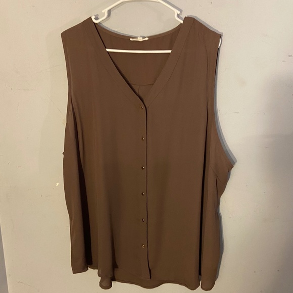 Maurice's Cool Brown Gauze Blouse - Picture 1 of 3